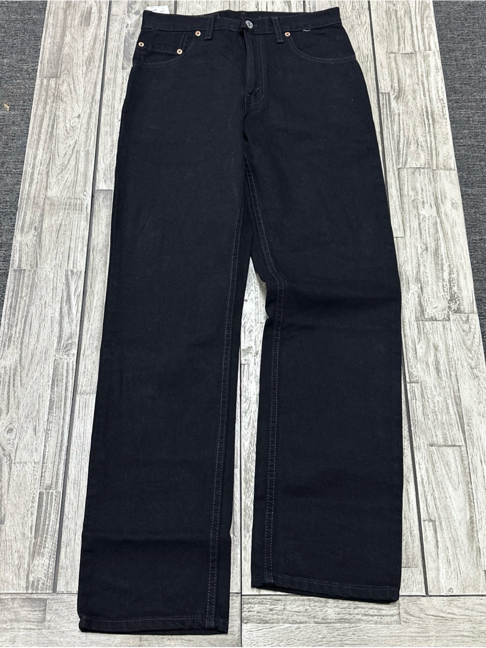 NWT Vintage 1999 Levi’s 505 Regular Fit Straight Leg Jeans Blk USA Made 30x30